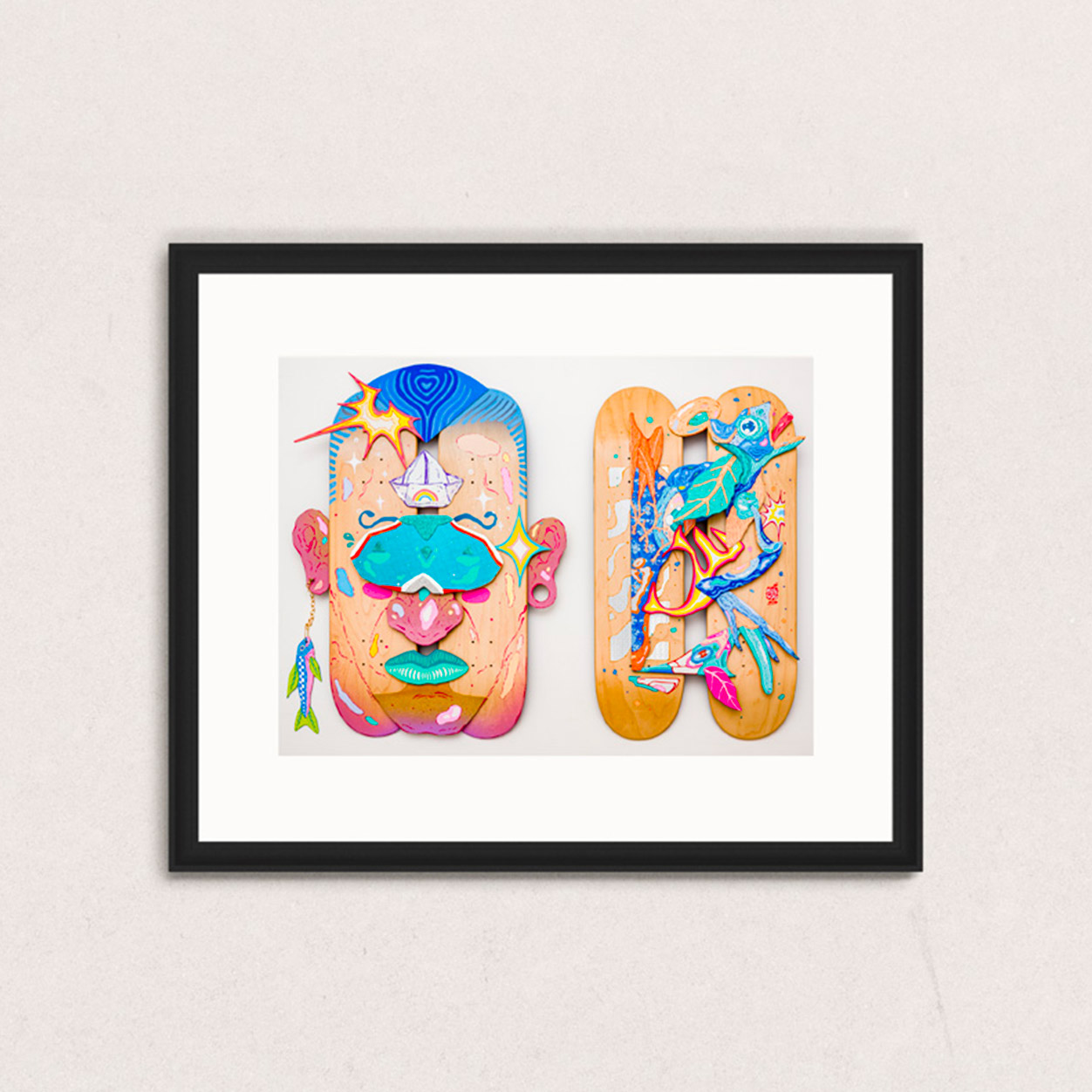 Face à l'oeuvre de Yandy - Photo par Lionel Rault